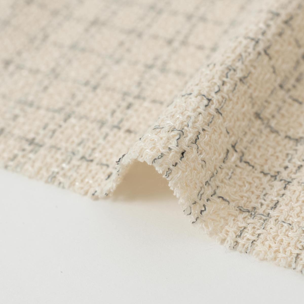 杢糸使用チェック柄のツイード