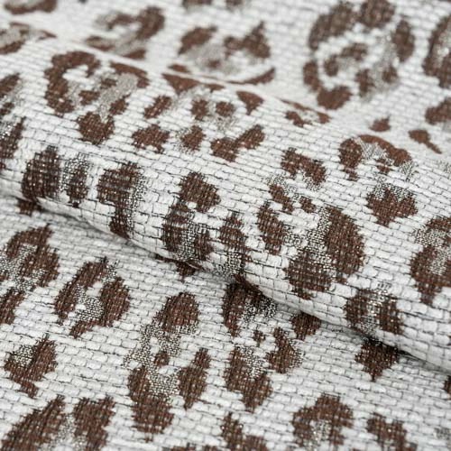 アニマル柄のジャガード　グレーブラウン